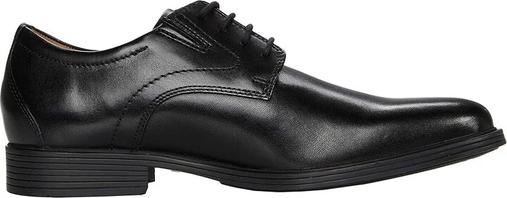 Clarks Whiddon Plain Men's Shoes Black Leather : 7 D - Medium - Image 7