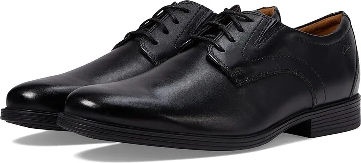 Clarks Whiddon Plain Men's Shoes Black Leather : 7 D - Medium