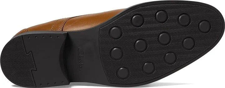 Clarks Whiddon Plain Men's Shoes Dark Tan Leather : 7.5 D - Medium - Image 3