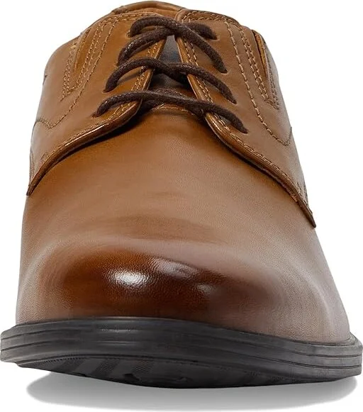 Clarks Whiddon Plain Men's Shoes Dark Tan Leather : 7.5 D - Medium - Image 5