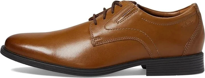 Clarks Whiddon Plain Men's Shoes Dark Tan Leather : 7.5 D - Medium - Image 6