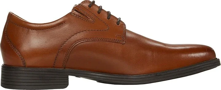 Clarks Whiddon Plain Men's Shoes Dark Tan Leather : 7.5 D - Medium - Image 7