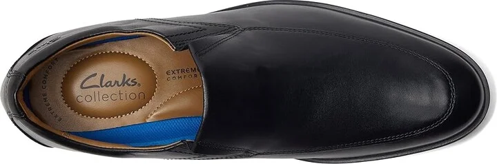 Clarks Whiddon Step Men's Shoes Black Leather : 7 D - Medium - Image 2