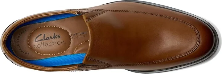 Clarks Whiddon Step Men's Shoes Dark Tan Leather : 7 D - Medium - Image 2
