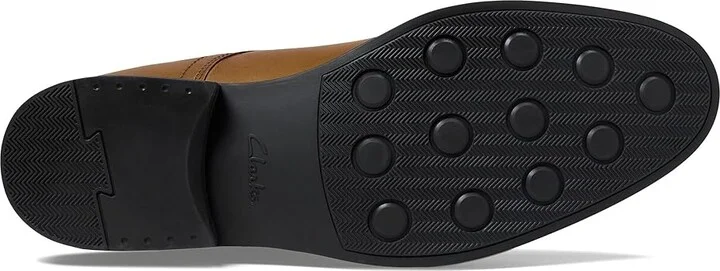 Clarks Whiddon Step Men's Shoes Dark Tan Leather : 7 D - Medium - Image 3