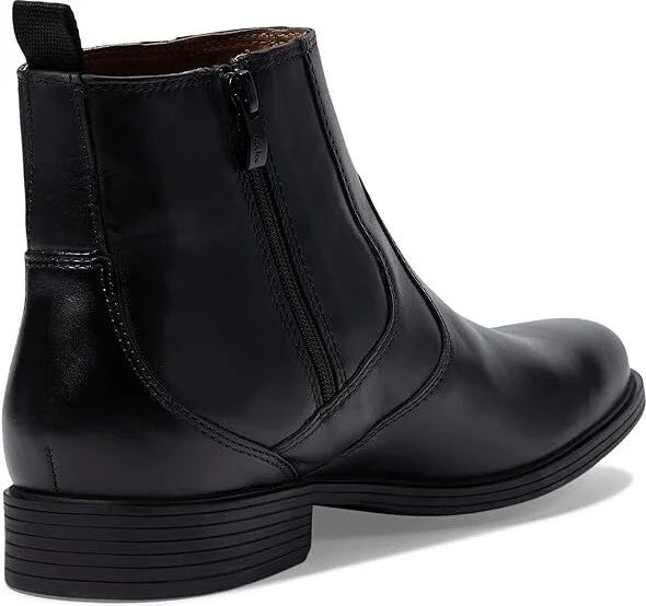 Clarks Whiddon Zip Men's Shoes Waterproof Black Leather : 10 D - Medium - Image 4
