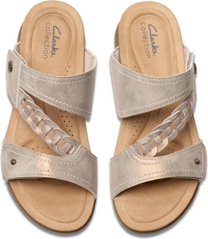 Clarks Women's April Raelyn Slip On Flat Sandals - Image 11