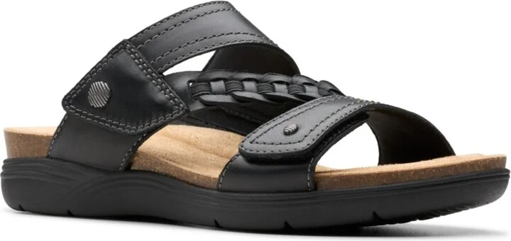 Clarks Women's April Raelyn Slip On Flat Sandals