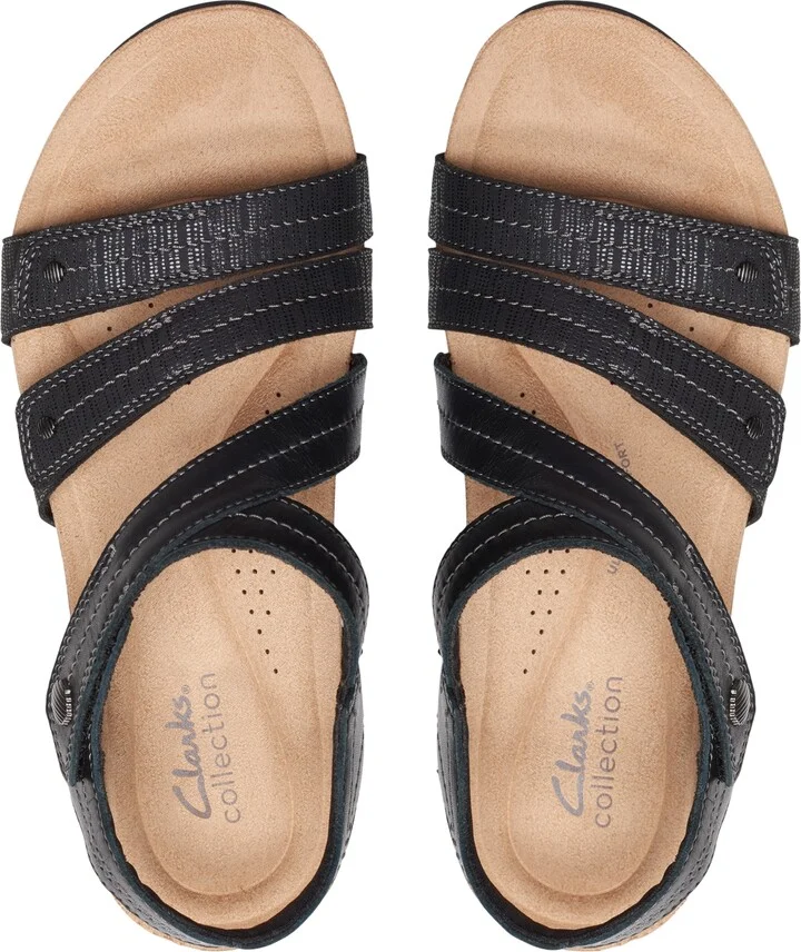 Clarks Women's Calenne Clara Strappy Wedge Sandals - Image 4