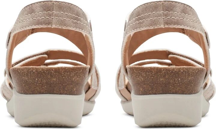 Clarks Women's Calenne Clara Strappy Wedge Sandals - Image 7