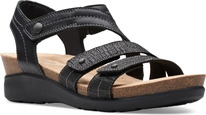 Clarks Women's Calenne Clara Strappy Wedge Sandals