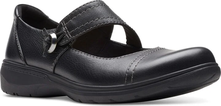 Clarks Women's Carleigh Jane Top-Stitched Strap Shoes