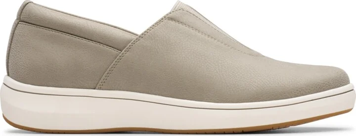 Clarks Women's Cloudsteppers Breeze Sky Ria Round Toe Shoes - Black, White Textile - Image 6