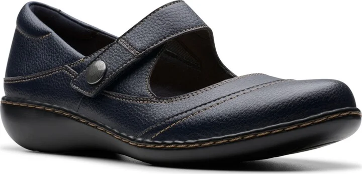 Navy Tumbled Leather