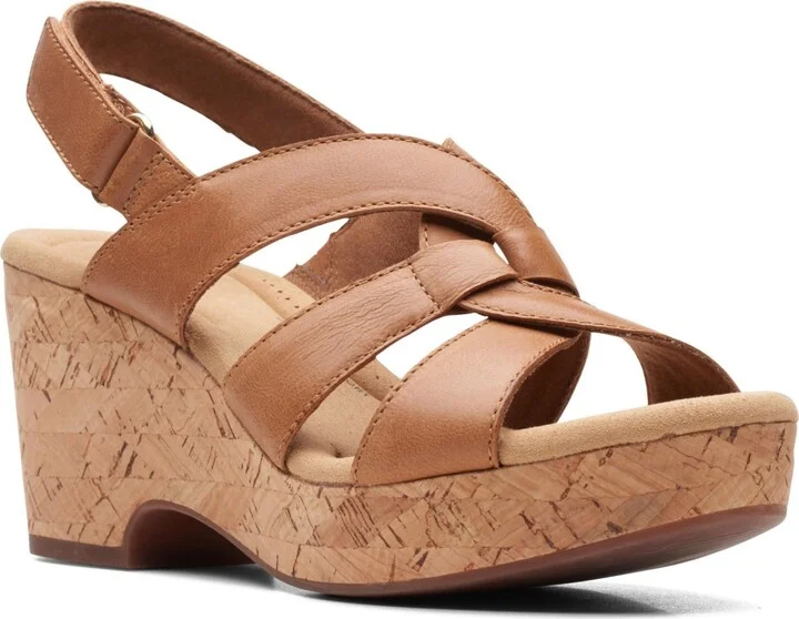 Clarks Women's Collection Giselle Beach Slingback Wedge Sandals