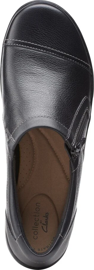 Clarks Women's Cora Giny Cushioned Zip Loafer Flats - Image 4