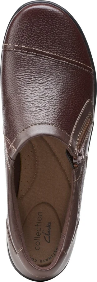 Clarks Women's Cora Giny Cushioned Zip Loafer Flats - Image 9