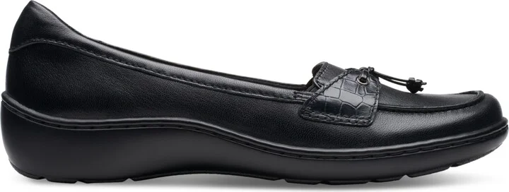 Clarks Women's Cora Haley Mixed-Texture Tie-Top Loafers - Image 2