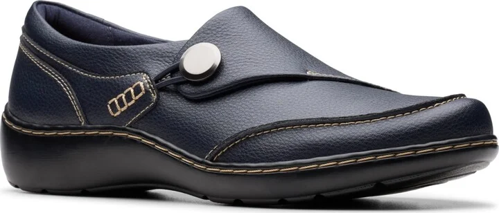 Navy Tumbled Leather