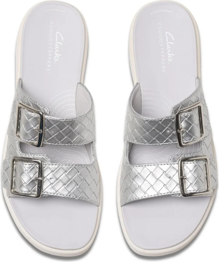 Clarks Women's Drift Buckle Slip-On Slide Wedge Sandals - Image 5