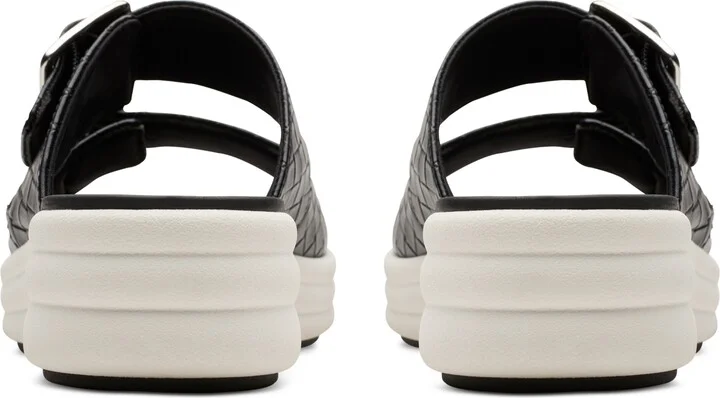 Clarks Women's Drift Buckle Slip-On Slide Wedge Sandals - Image 8