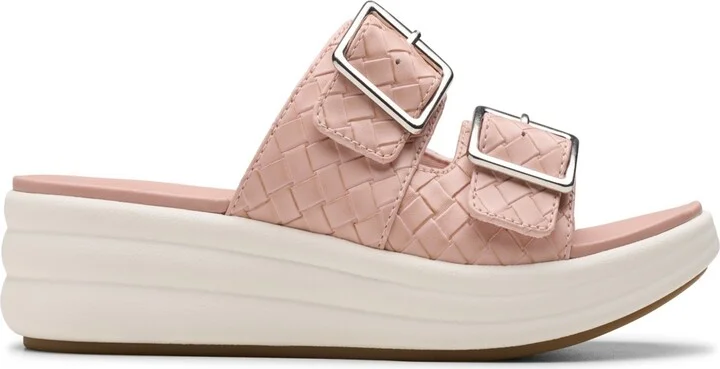 Clarks Women's Drift Buckle Slip-On Slide Wedge Sandals - Image 11