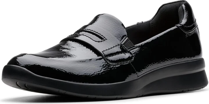 Black Crinkle Patent Synthetic