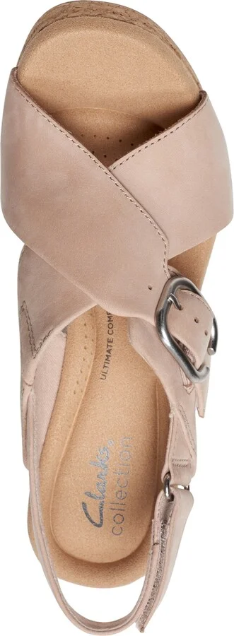Clarks Women's Giselle Dove Wedge Sandals - Image 4