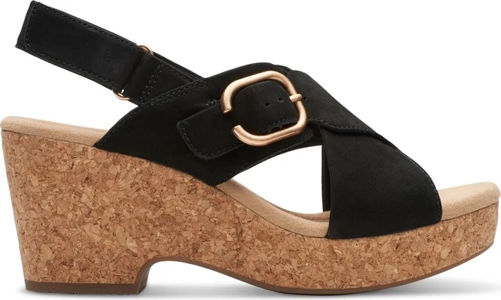 Clarks Women's Giselle Dove Wedge Sandals - Image 7
