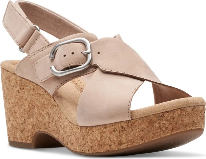Clarks Women's Giselle Dove Wedge Sandals