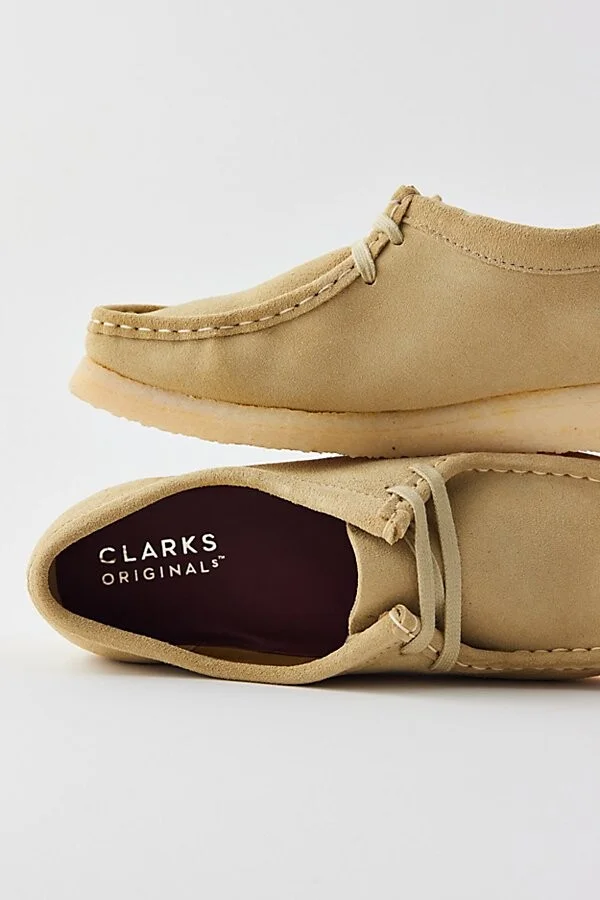 Clarks Women's Wallabee Suede Shoe in Maple Suede - Image 3