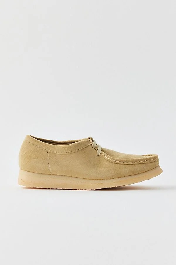 Clarks Women's Wallabee Suede Shoe in Maple Suede - Image 4