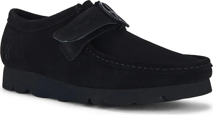 Clarks x Needles Wallastrap Lo Shoes in Black - Image 2