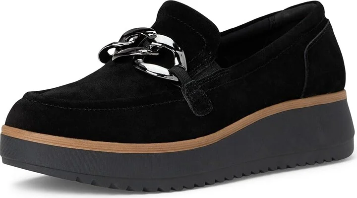 Clarks Zylah May Women's Flat Shoes Black Suede : 6.5 D - Wide, Leather - Image 5
