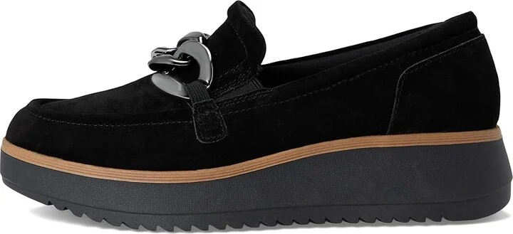 Clarks Zylah May Women's Flat Shoes Black Suede : 6.5 D - Wide, Leather - Image 6