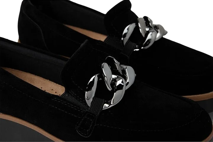 Clarks Zylah May Women's Flat Shoes Black Suede : 6.5 D - Wide, Leather - Image 7