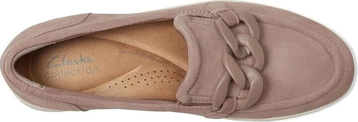 Clarks Zylah May Women's Flat Shoes Mauve Suede : 8.5 B - Medium, Leather - Image 2