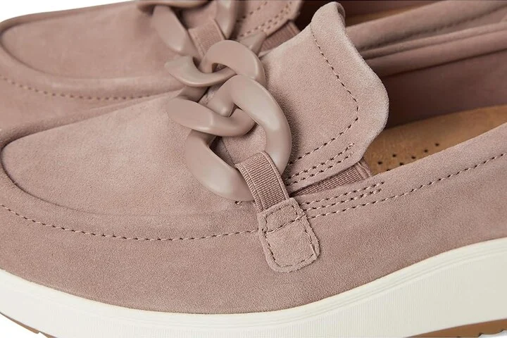 Clarks Zylah May Women's Flat Shoes Mauve Suede : 8.5 B - Medium, Leather - Image 7
