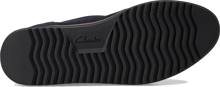 Clarks Zylah May Women's Flat Shoes Navy Suede : 12 B - Medium, Leather - Image 3