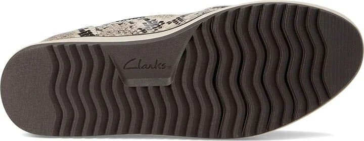 Clarks Zylah May Women's Flat Shoes Snake Print Synthetic : 8 D - Wide, Leather - Image 3