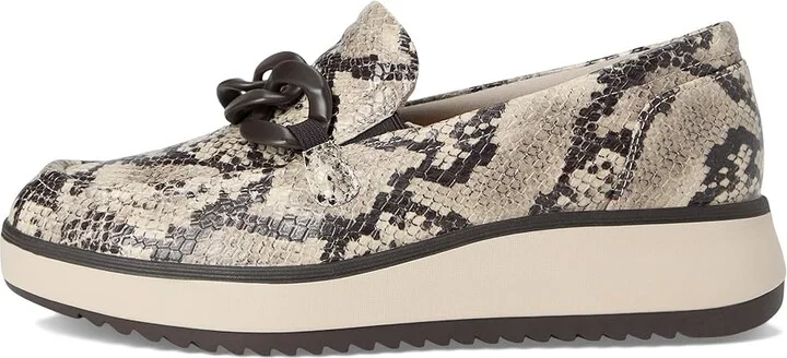Clarks Zylah May Women's Flat Shoes Snake Print Synthetic : 8 D - Wide, Leather - Image 6