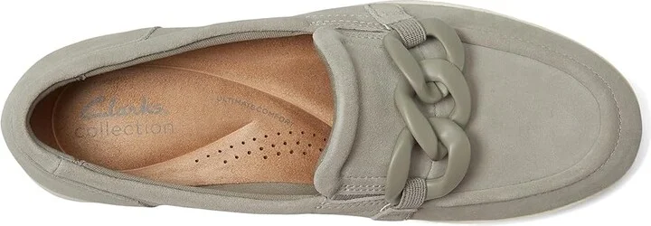 Clarks Zylah May Women's Flat Shoes Stone Suede : 5 B - Medium, Leather - Image 2