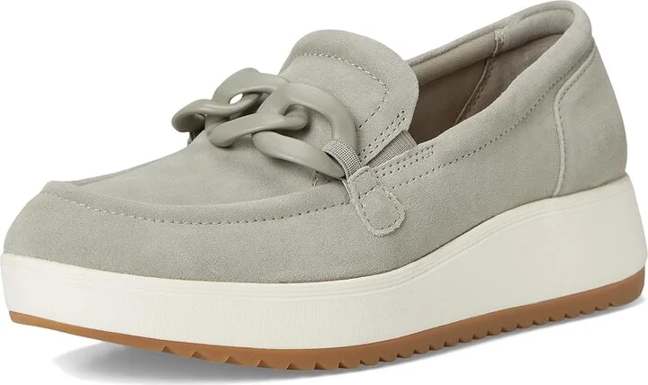 Clarks Zylah May Women's Flat Shoes Stone Suede : 5 B - Medium, Leather - Image 5