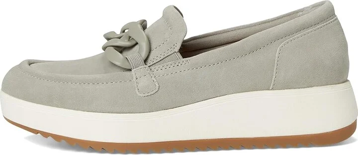 Clarks Zylah May Women's Flat Shoes Stone Suede : 5 B - Medium, Leather - Image 6