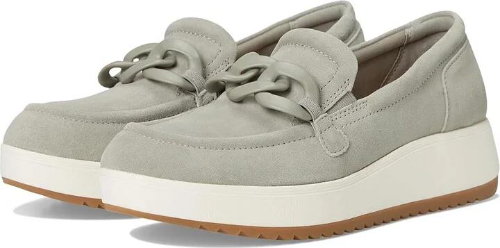 Clarks Zylah May Women's Flat Shoes Stone Suede : 5 B - Medium, Leather