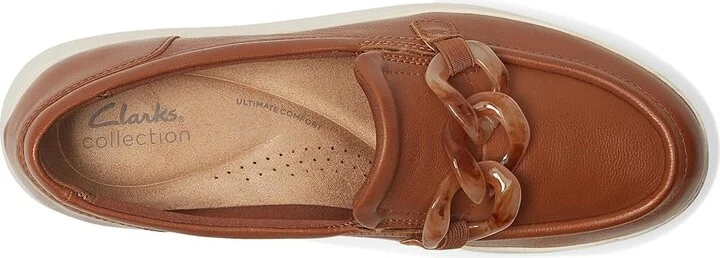 Clarks Zylah May Women's Flat Shoes Tan Leather : 5.5 B - Medium - Image 2