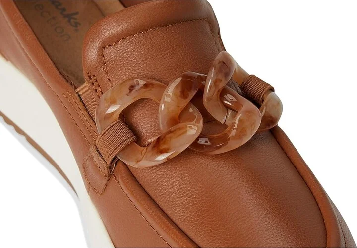 Clarks Zylah May Women's Flat Shoes Tan Leather : 5.5 B - Medium - Image 7