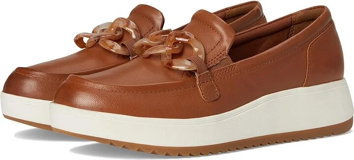 Clarks Zylah May Women's Flat Shoes Tan Leather : 5.5 B - Medium