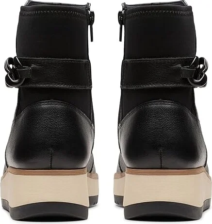 Clarks Zylah Rose Women's Boots Black Leather : 10 D - Wide, Suede - Image 4