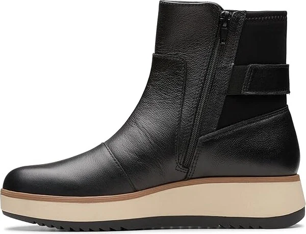 Clarks Zylah Rose Women's Boots Black Leather : 10 D - Wide, Suede - Image 5
